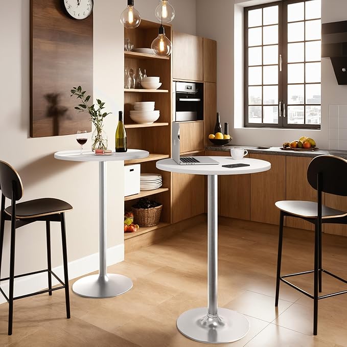 Furmax Bistro Pub Table Round Bar Height Cocktail Table - Image 2