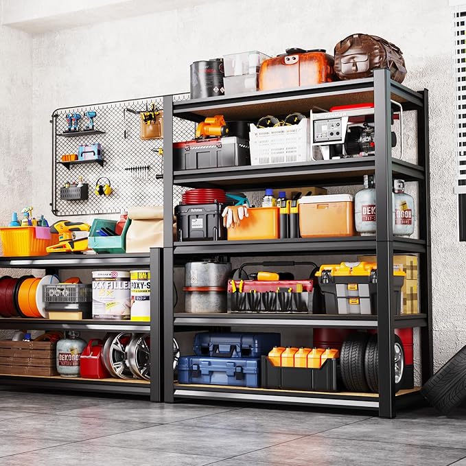 AOARGG 78" H Garage Shelving Heavy Duty Storage Shelves, Metal Adjustable - Image 2