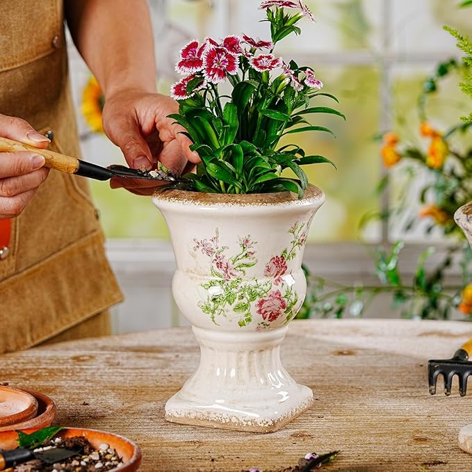 Sungmor Small Ceramic Urn Planter - Image 2