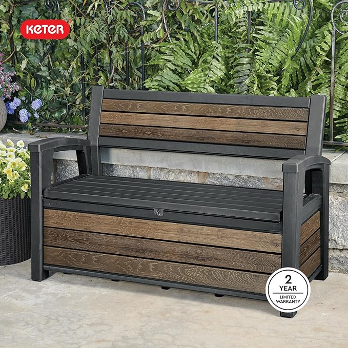 Keter Signature 60 Gallon Storage Bench Deck Box - Image 11