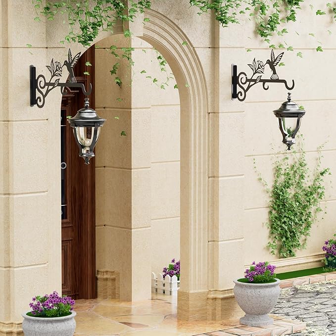 4-Pack Aesthetic Plant Hangers Outdoor – 10 Inch Metal Hanging Plant Bracket - Image 3