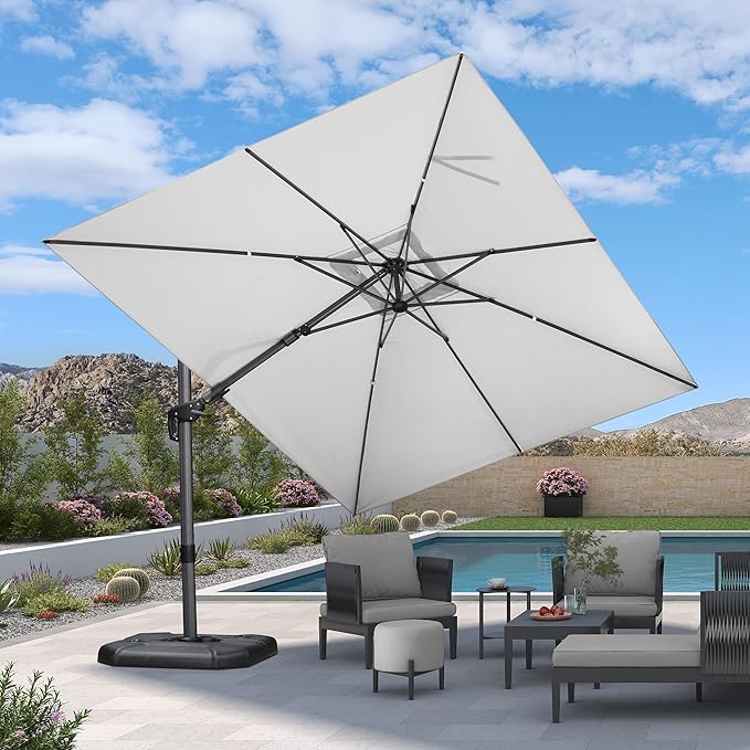PURPLE LEAF 9' X 12' Right-left Tilt Patio Umbrella - Image 2