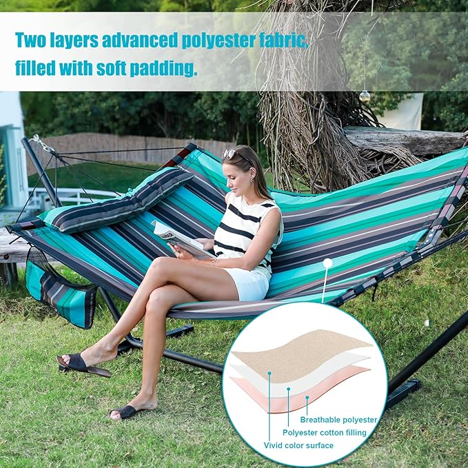 TegerDeger 12FT 2 Person Hammock Large Hammock 450LB Capacity - Image 5