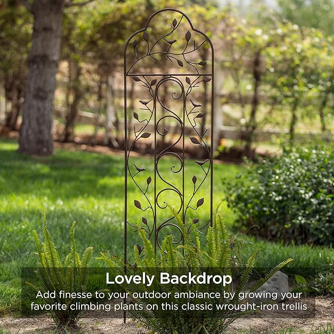 Best Choice Products Set of 2 60x15-inch Iron Arched Garden Trellis w/Branches - Image 6