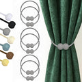 Hion Magnetic Curtain Tiebacks Grey 6 Pack, Curtain Tiebacks Buckles Holdbacks by Hion