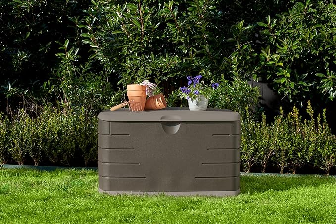 Rubbermaid Medium Resin Outdoor Storage Deck Box, Weather Resistant, Deck - Image 5