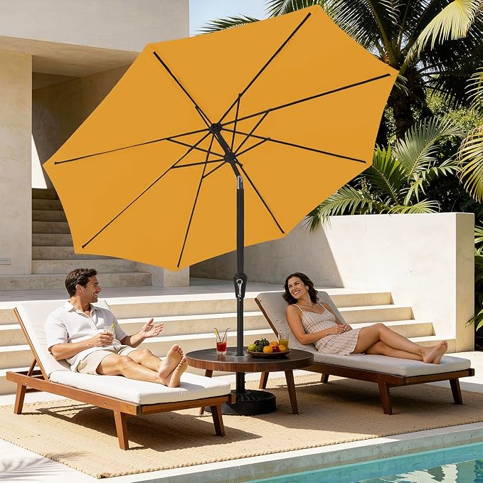 MEWAY 9ft Patio Umbrella Outdoor Table Umbrellas - Image 2