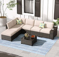 Jing's Villa 7-Piece Patio Furniture Set, All-Weather Outdoor Wicker Sectional by JingsVillaOutdoorFurniture