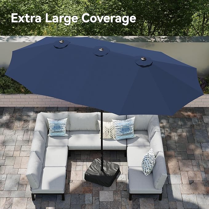 PHI VILLA 15ft Large Patio Umbrellas - Image 2