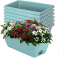 Window Box Planter, 7 Pack Plastic Vegetable Flower Planters Boxes 17 Inches by LOCONHA