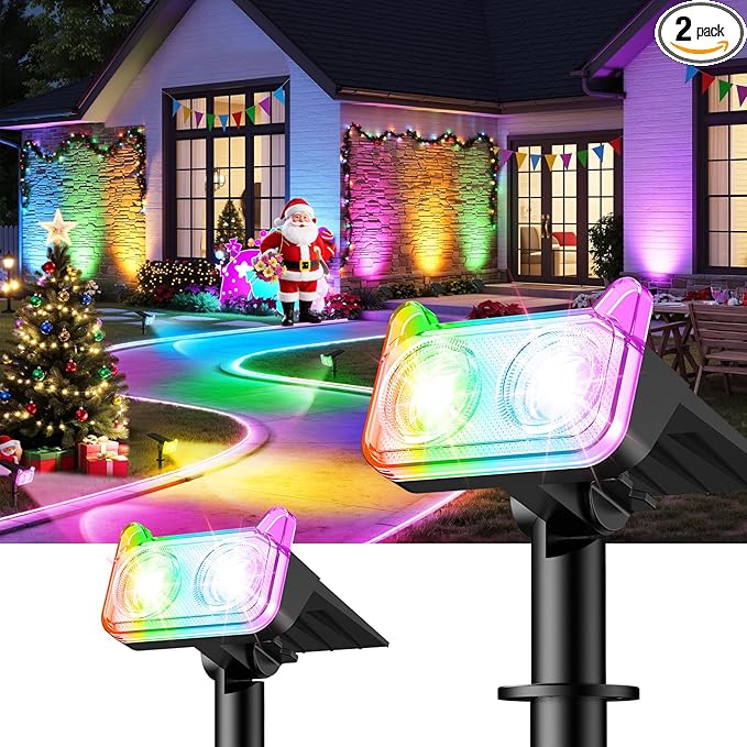 LETMY Solar Spot Lights Outdoor Waterproof by Letmy