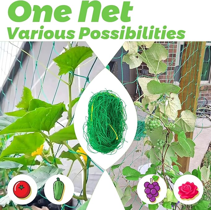 6.5x10FT Plant Trellis Netting, Garden Climbing Grow Net Heavy Duty Polyester - Image 5