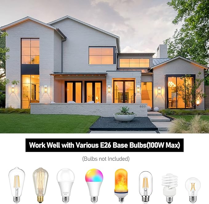 BesLowe Outdoor Wall Light Fixtures, Exterior Waterproof Wall Lanterns - Image 3