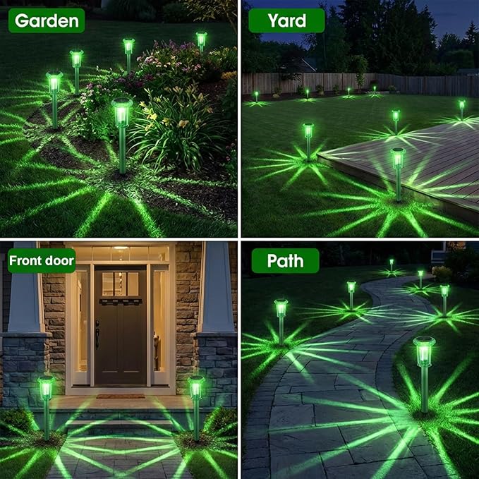 Solar Outdoor Lights, St Patricks Day 10 Pack Solar Pathway Lights Outdoor - Image 5