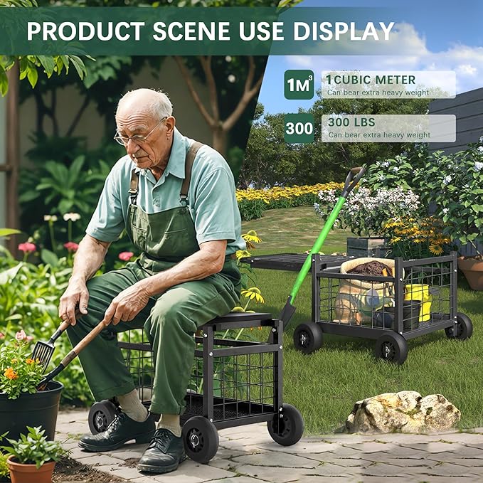 FLINTER Rolling Garden Work Seat - Image 3