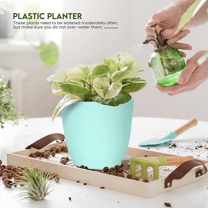 Utopia Home - Plant Pots Indoor - 7/6.6/6/5.3/4.8 Inches Flower Pots - Image 4