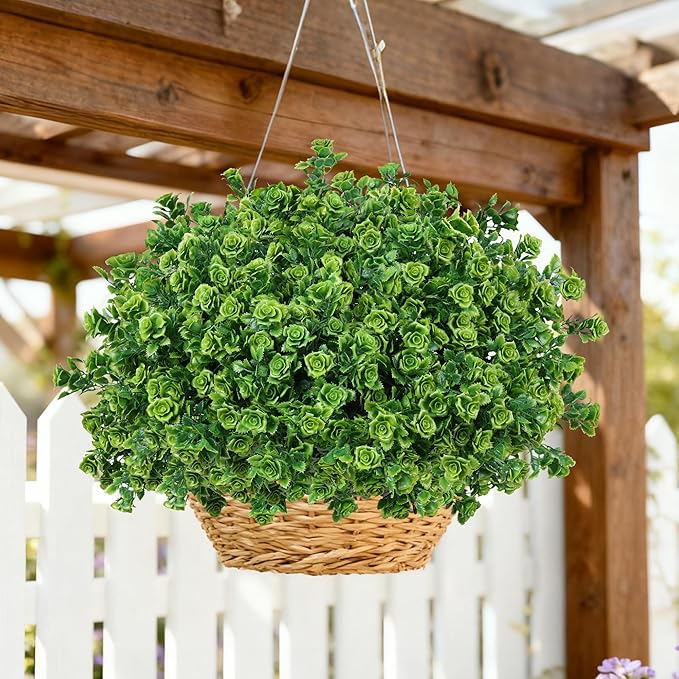 Artificial Fake Outdoor Plants for Spring Summer Decoration, 12 Bundles Fake - Image 7