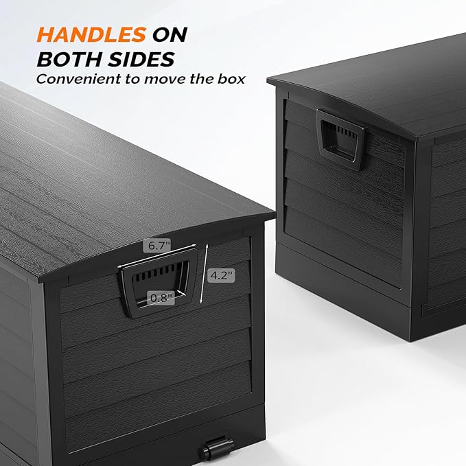 VINGLI 75 Gallon Collapsible Outdoor Storage Box, Simple-to-assemble Plastic - Image 5