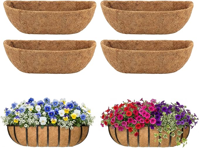 4 Pcs 24 Inch Trough Coco Liner by Unknown