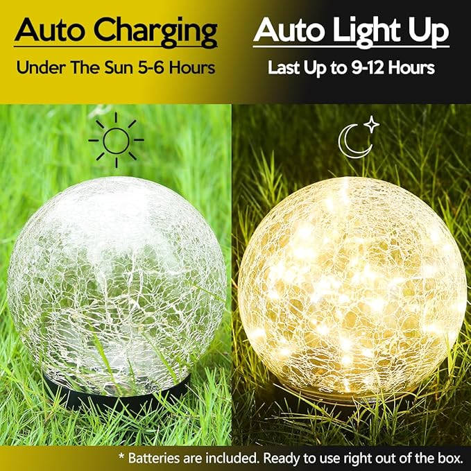 Outdoor Waterproof IP65 Solar Globe Lights, Led Solar Light Balls - Image 2