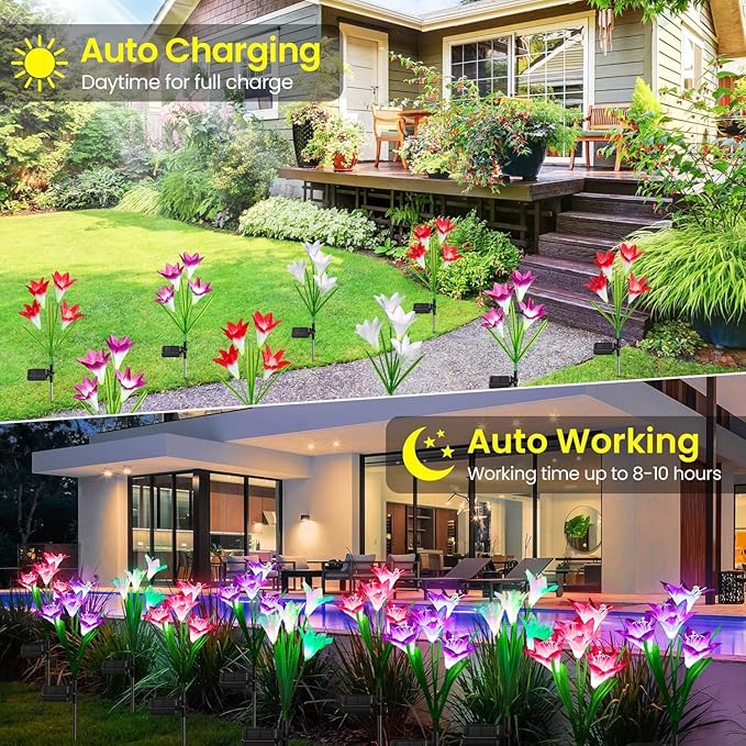 KOOPER Outdoor Solar Lights, 8 Pack Solar Garden Light - Image 4