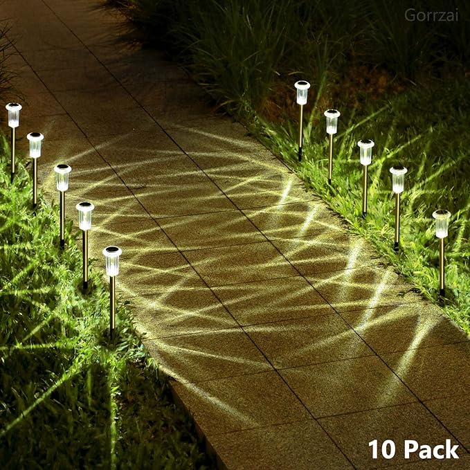 Solar Lights Outdoor 15 Pack Solar Pathway Lights LED Waterproof Stainless - Image 6