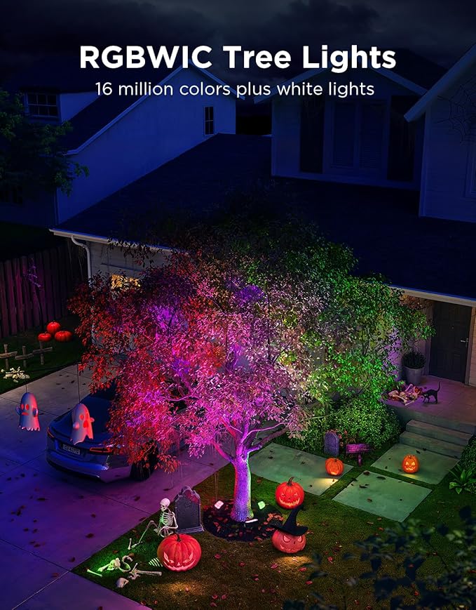 Govee Outdoor Tree Lights 3-Pack, RGBWIC LED Landscape Lighting, Outdoor Lights - Image 3