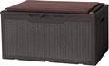 Flamaker Deck Box with Cushion 100 Gallon Waterproof Resin Storage Box with Air by Flamaker