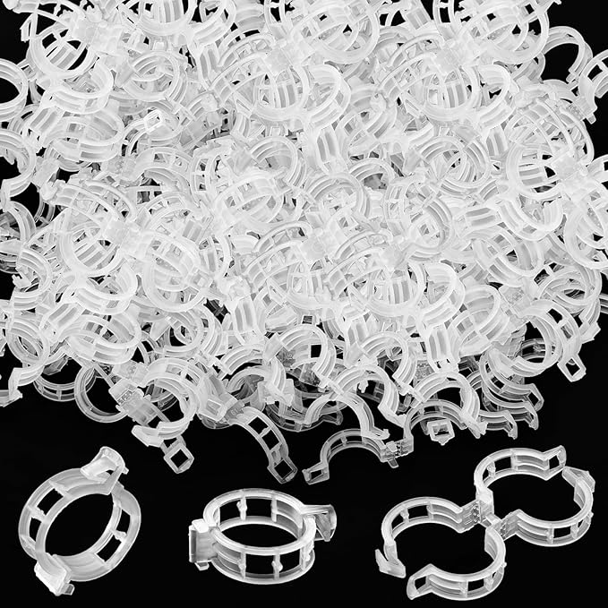 OJYUDD 400 Pcs White Plant Support Garden Clips, Plastic Tomato Vine Clips by OJYUDD