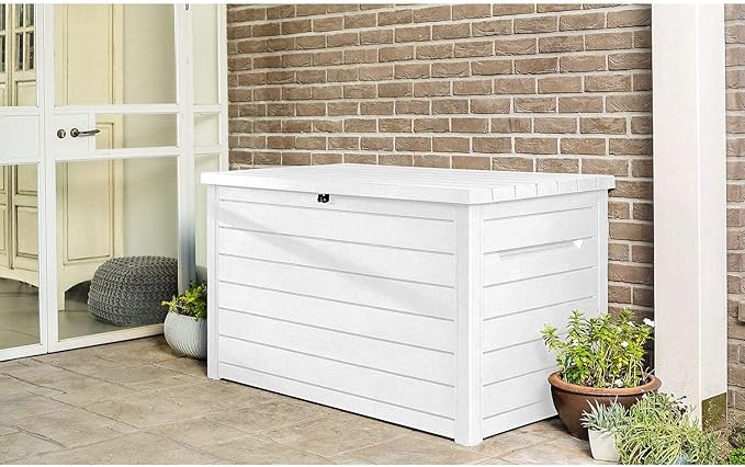 Keter XXL 230 Gallon Deck Storage Box Outdoor Patio Container ~ White - Image 3