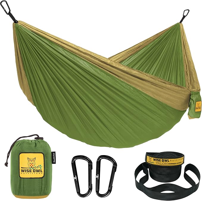 Wise Owl Outfitters Camping Hammock – 500lbs Portable Hammock by WiseOwlOutfitters