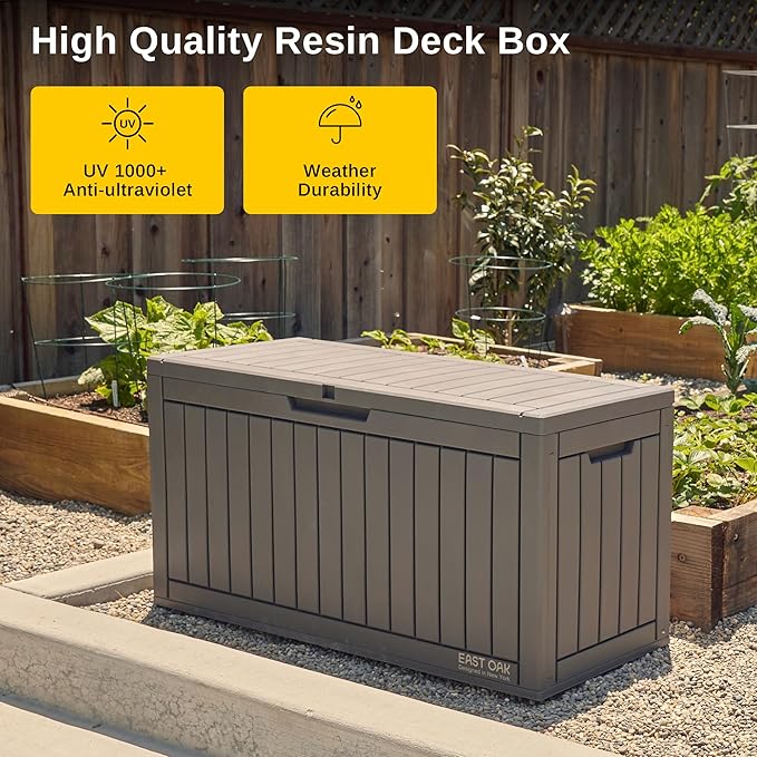 EAST OAK Outdoor Storage Box, 60 Gallon Deck Box Indoor and Outdoor Use - Image 3