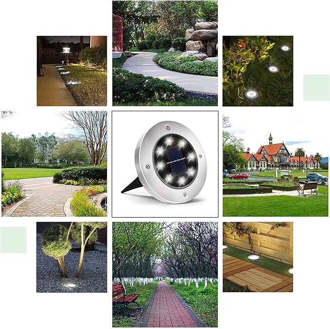 INCX 4.6 inch Solar Lights Outdoor Waterproof, 24 Pack Solar Light - Image 6