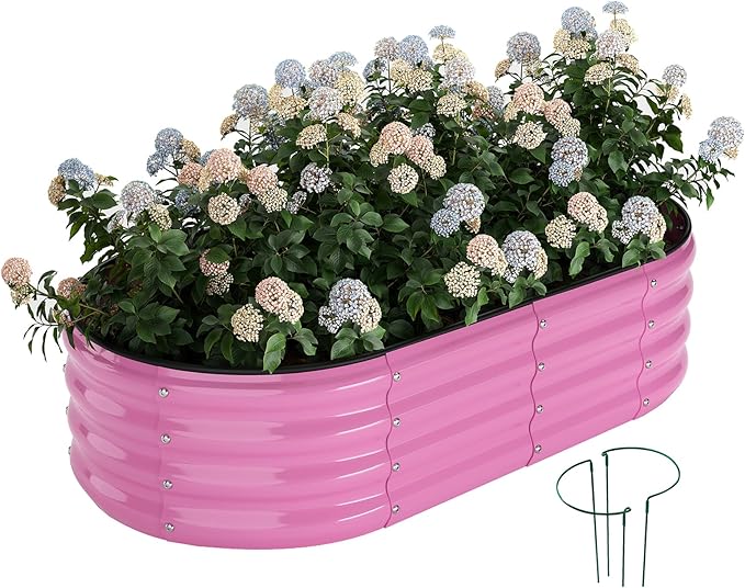 Galvanized Metal Planter Raised Garden Bed Kit by ZFHgarden