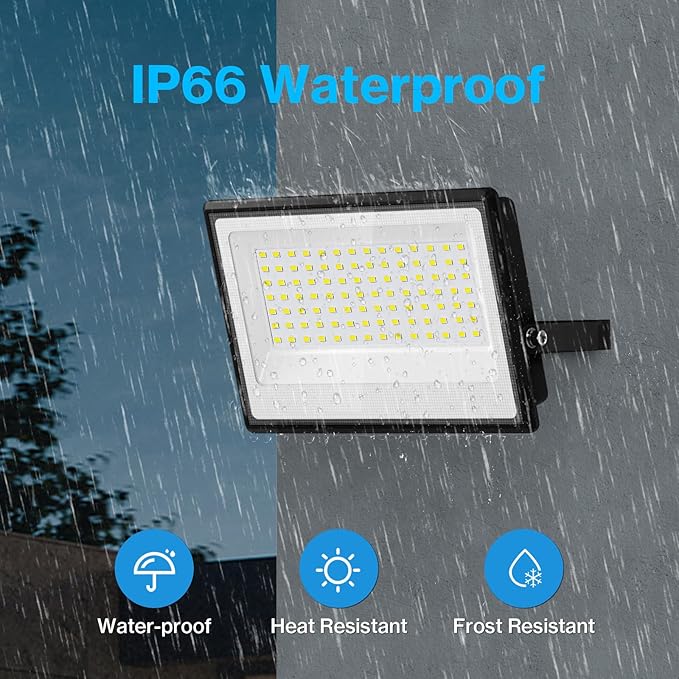 Olafus 2 Pack 130W LED Flood Light Outdoor, 13000lm LED Work Light - Image 5