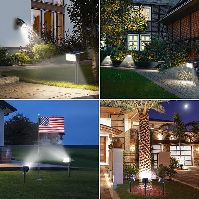 nipify Solar Spot Lights Outdoor, 3 Pack/62 LED Solar Motion Sensor Lights - Image 5