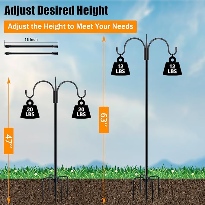 FEED GARDEN Adjustable Double Shepherds Hook - Image 5