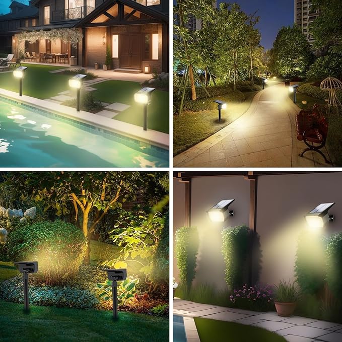 Solar Spot Lights Outdoor Waterproof IP65, 2 Pack Landscape Spotlights - Image 7