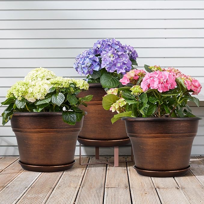 Plant Planters Pots Set of 6 Pack 6 Inch, Plastic Flower Pot - Image 6