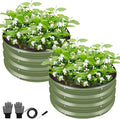 ZXZYHFTY Round Galvanized Raised Garden Bed kit, Round Large Metal Raised by ZXZYHFTY