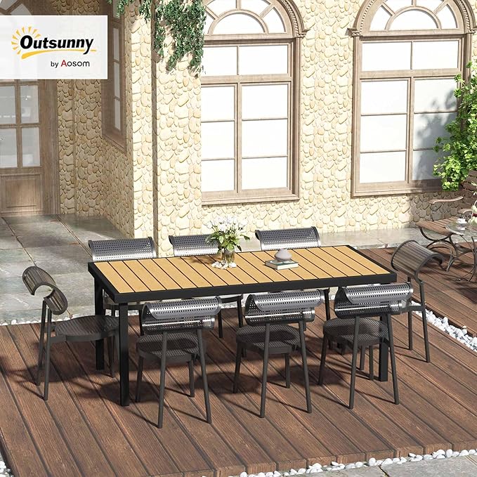 Outsunny 75" x 35" Outdoor Dining Table - Image 2