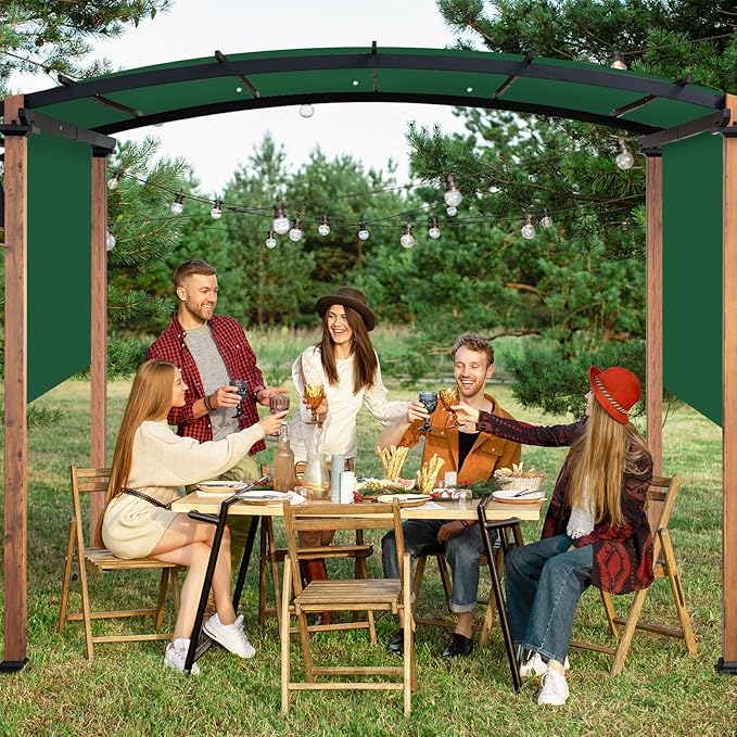 17x6.8 Ft Universal Pergola Replacement Canopy, Outdoor Canopy Shade Cover - Image 5
