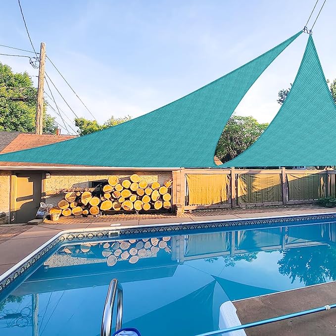 E&K Sunrise 17' x 17' x 17' Sun Shade Sail Triangle Canopy Shade Cover UV Block by EKSUNRISEINC