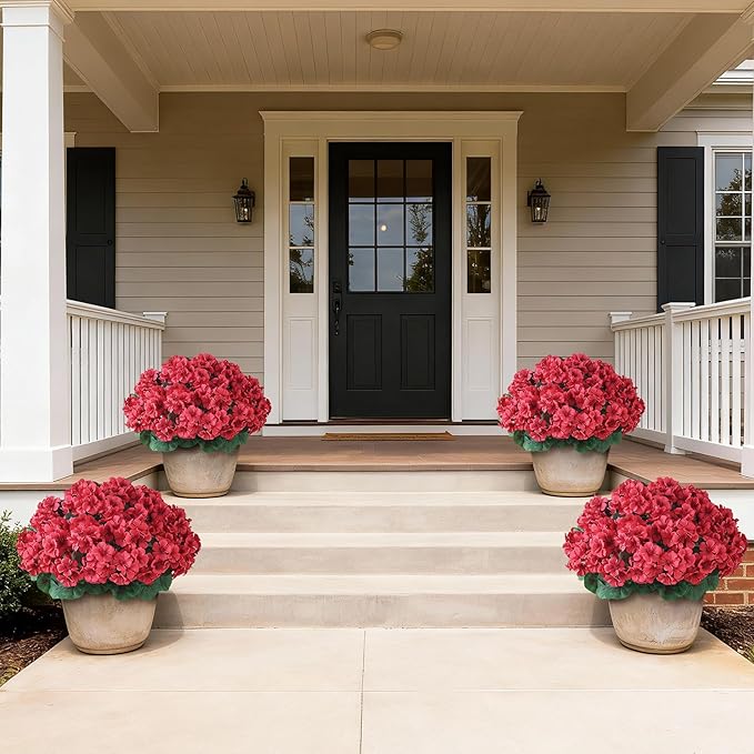 2 Pack Artificial Geranium Flowers Topitary Trees - Image 4