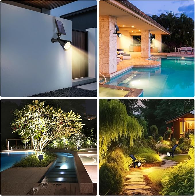 Solar Spot Lights Outdoor Waterproof, 18 LED Solar Powered Landscape Lighting - Image 7