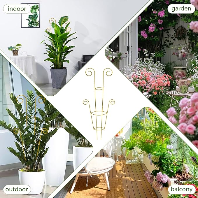ZOUTOG Trellis for Climbing Plants Indoor 4 Pack 30 Inch, Rustproof Metal - Image 5