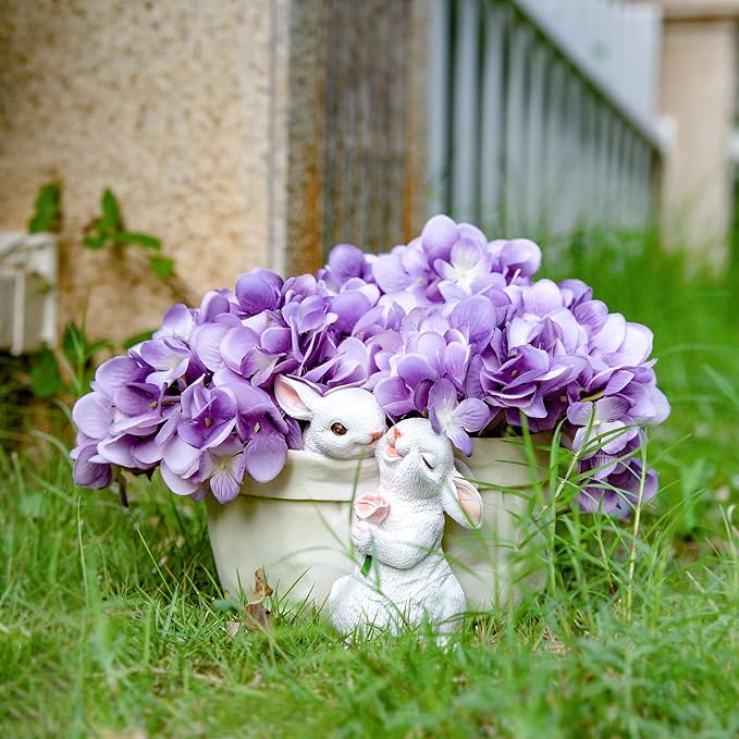 Rabbit Flower Pot Succulent Planter Garden Pots, Bunny Decorative Flower Pot - Image 6