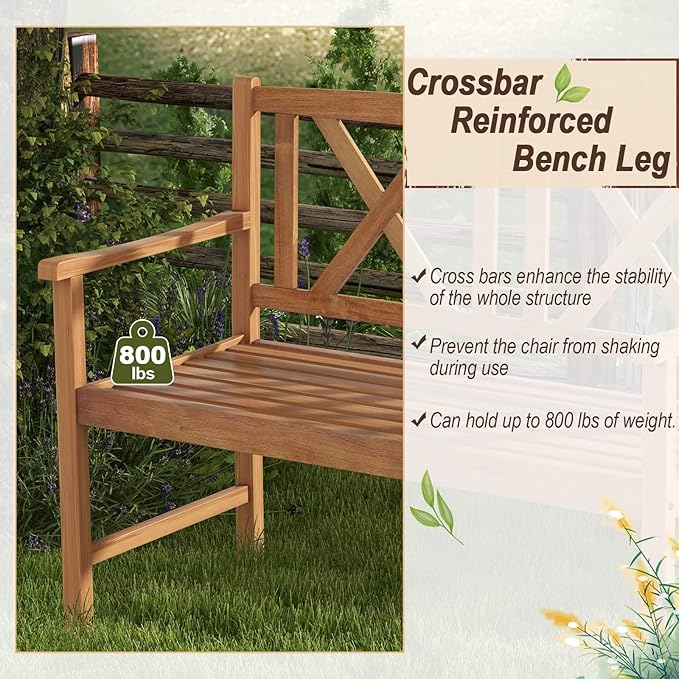 Giantex Patio Garden Bench Loveseat - Image 5