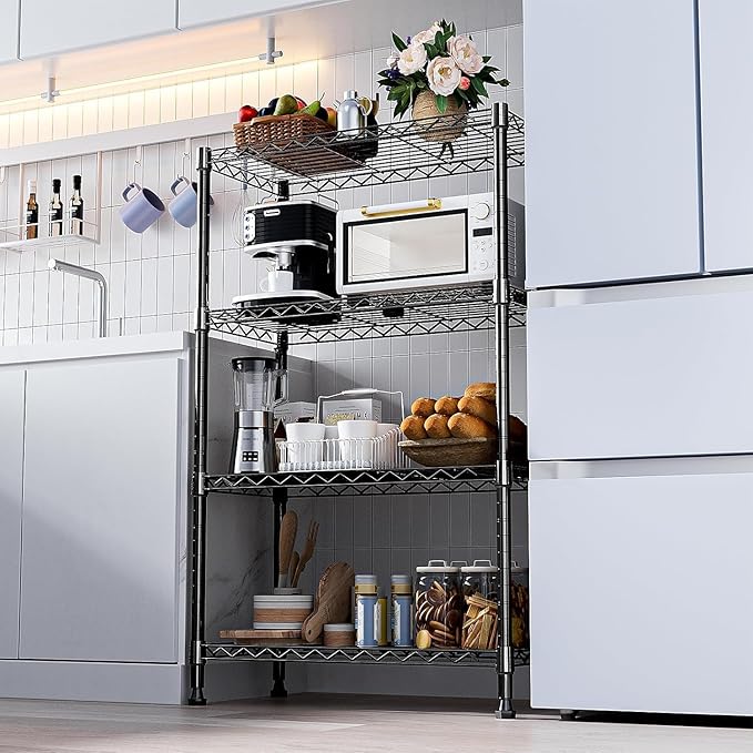 Xcity Storage Shelves, 4 Tier Heavy Duty Metal Shelving Unit, 1600 LBS Capacity - Image 5