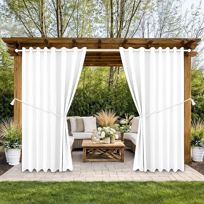 Outdoor Patio Curtain Waterproof Darkening Thermal Insulated Indoor Curtains by DivaenCamino